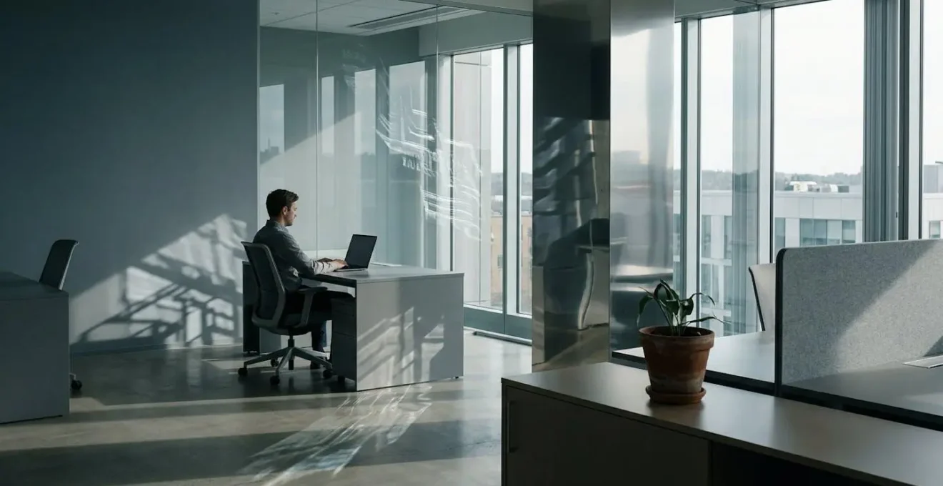 Concept symbolisant les risques cyber invisibles menaçant une entreprise moderne dans l'ère numérique