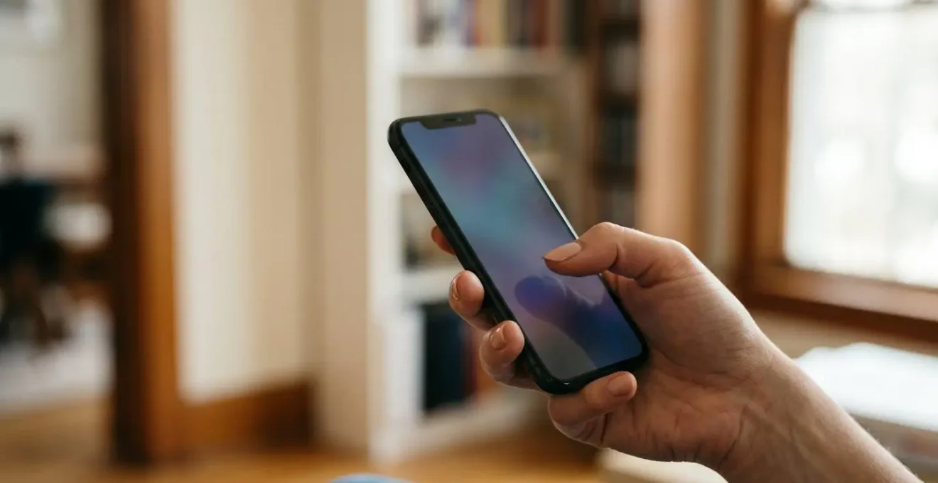Main tenant un smartphone pour envoyer une déclaration conservatoire de sinistre en urgence avec notification d'envoi
