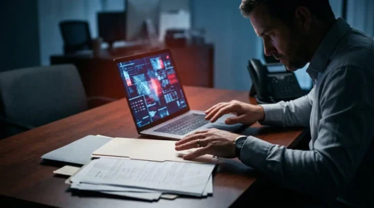 Image illustrant la protection des données clients et la cybersécurité face aux menaces du Dark Web