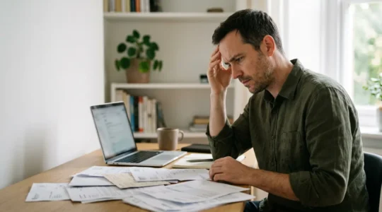 Freelance gérant la trésorerie de son activité face aux difficultés financières