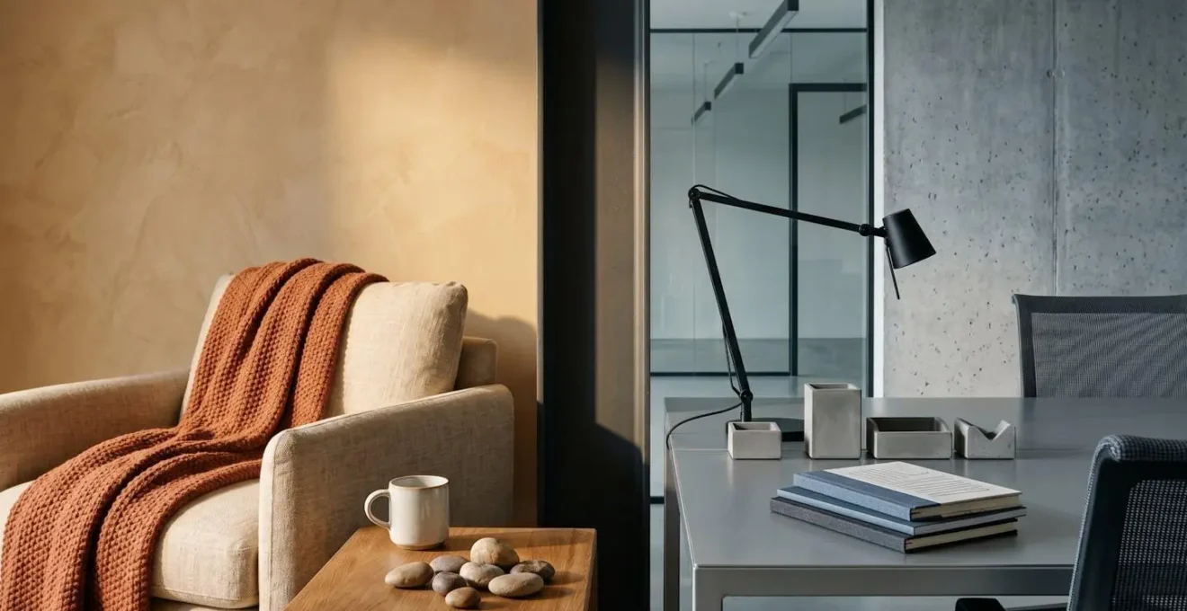Concept visuel symbolisant la séparation entre sphères professionnelle et privée