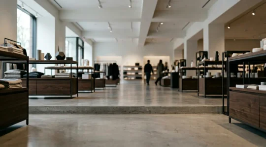 Danger d'une marche non signalée dans un magasin illustrant les risques de responsabilité civile