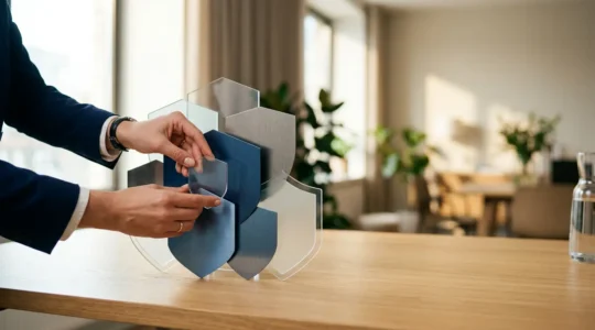 Professionnel indépendant protégé par une assurance responsabilité civile dans son espace de travail