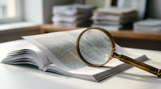 Document de contrat d'assurance avec clauses d'exclusion et loupe symbolisant l'examen attentif des conditions générales