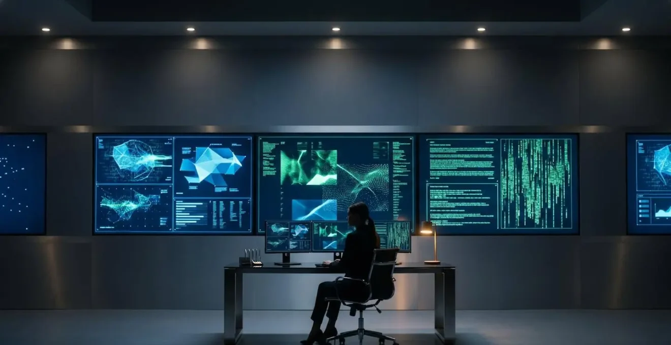 Concept visuel de surveillance et monitoring du Dark Web pour protéger la réputation d'une marque